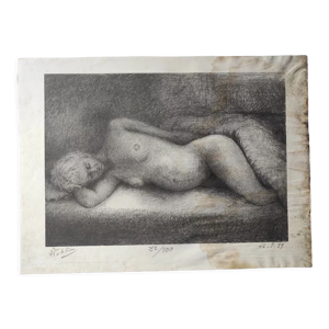 Lithographie signée au crayon