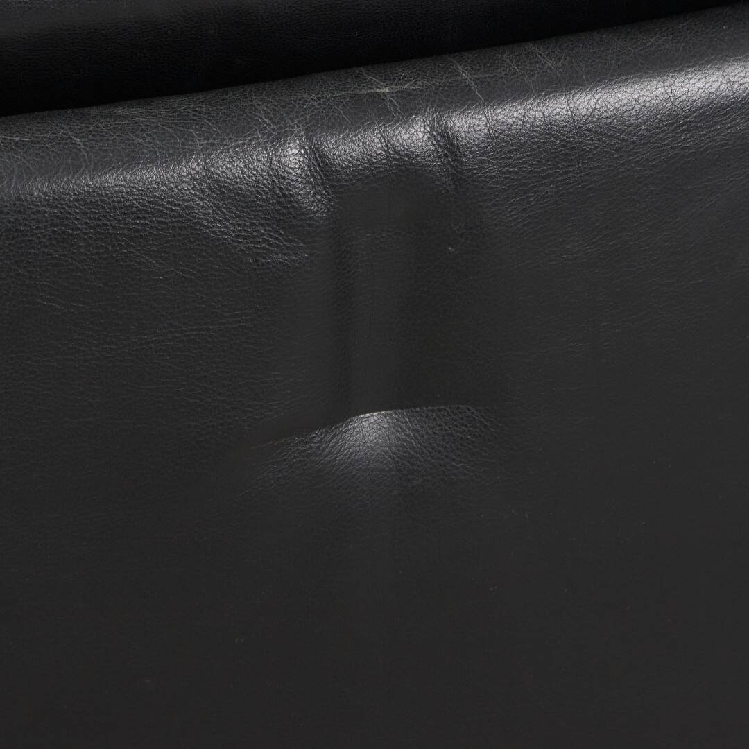 Artanova — “Medea” Modular Corner Sofa (2 Modules) — Black Leather — 1990s