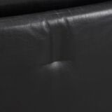 Artanova — “Medea” Modular Corner Sofa (2 Modules) — Black Leather — 1990s