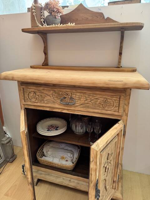 small wooden sideboard with 2 doors
