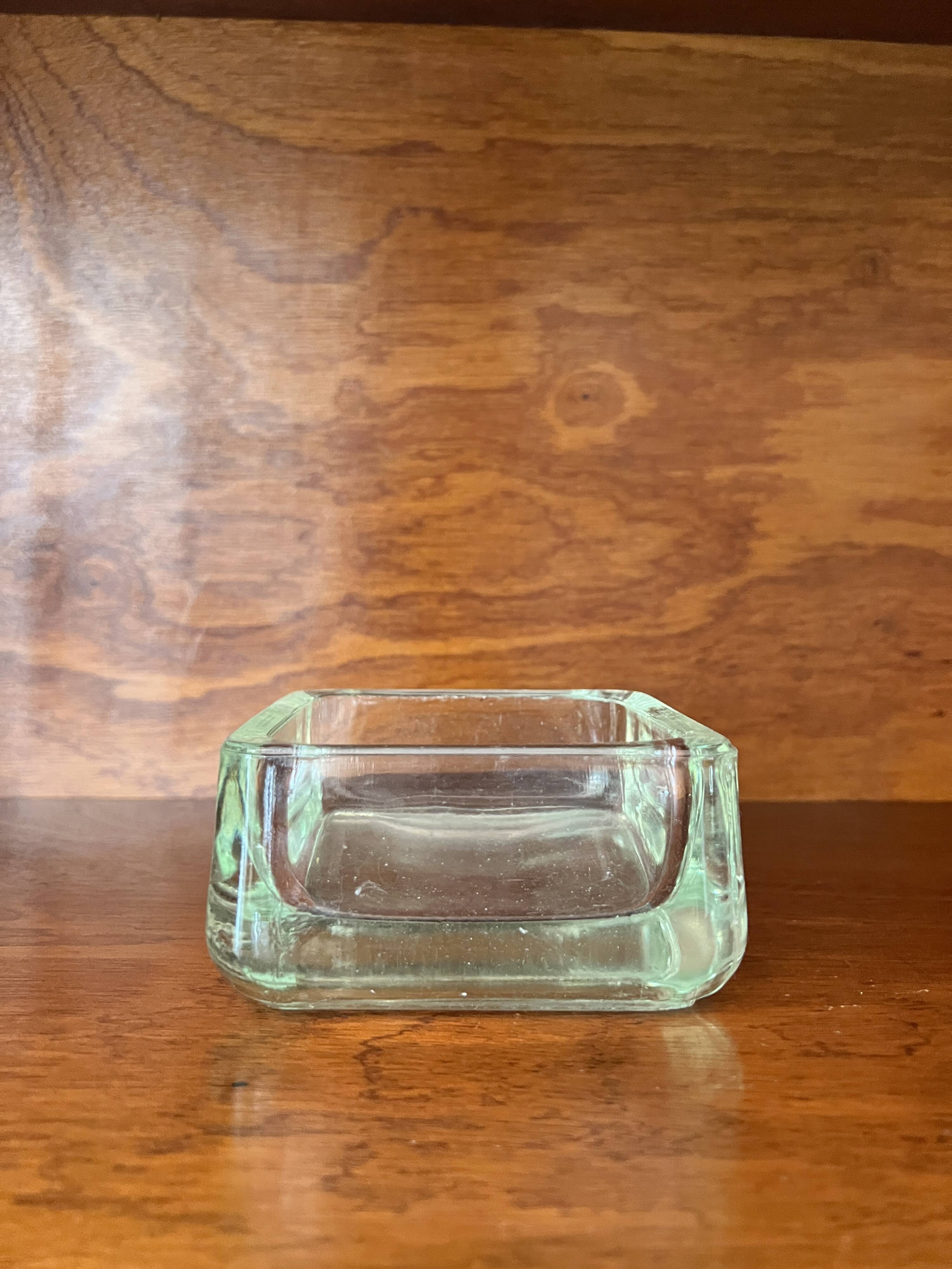 Bauhaus glass ashtray/pocket tray, Lumax design 1970