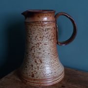 Stoneware pitcher from Puisaye signed by Jean-Pierre Prud’homme.