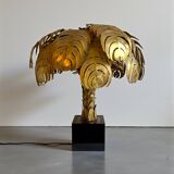Palm Tree Lamp Maison Jansen, Christian Techoueyres, 65cm, Circa 1970