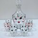 Carafe and 6 liqueur glasses, Arques Crystal Factory