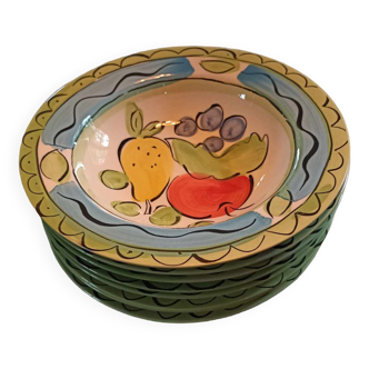 8 hollow plates - Sango Orchard - vintage (1995)