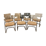 Set of 7 vintage space age plexi chairs