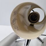 Vintage space age 1970 pendant light in brushed steel