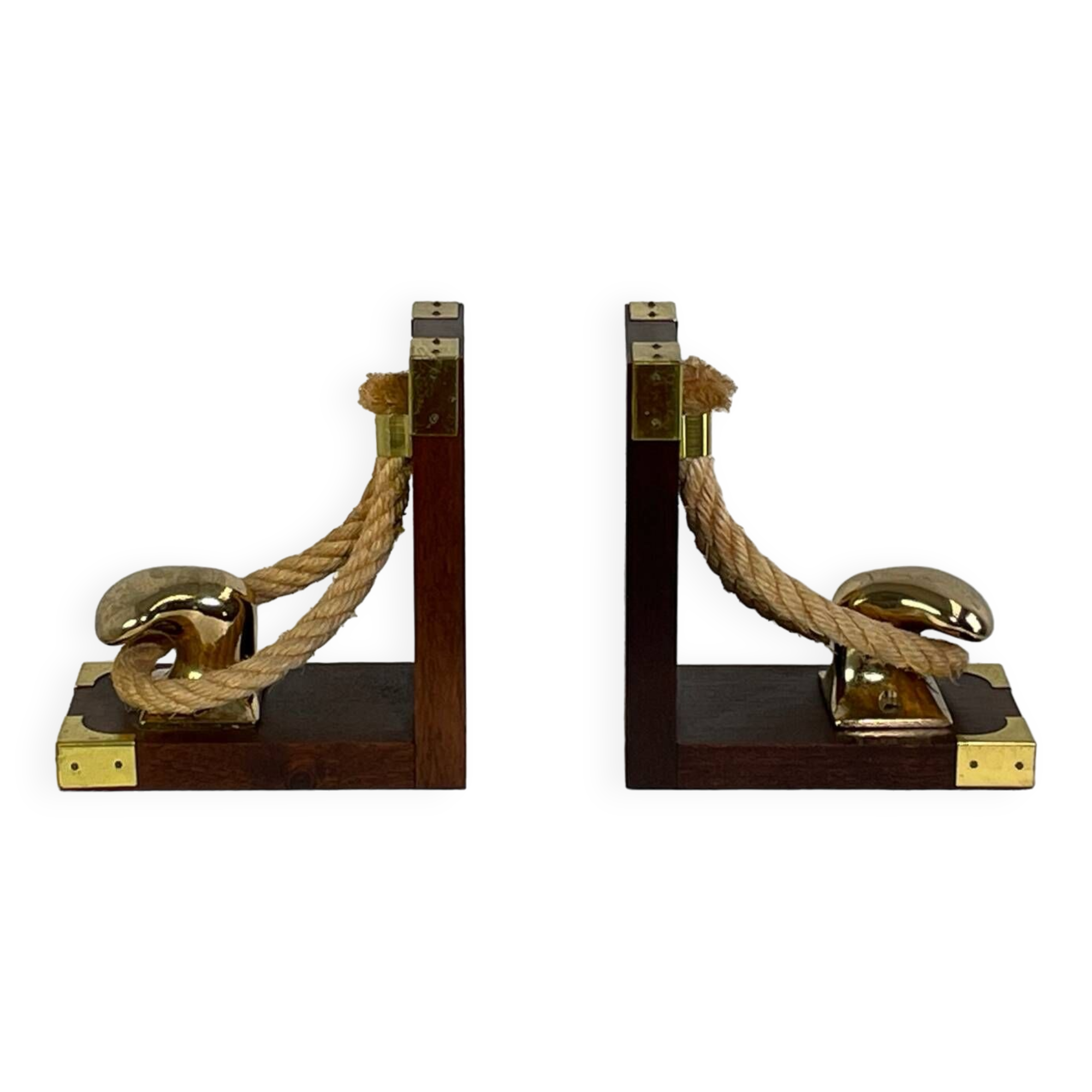 Vintage wood and gold bookend