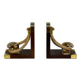 Vintage wood and gold bookend
