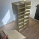 Authentic postal sorting furniture – La Banque Postale – cream metal