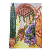 Large Provençal painting, oil on canvas