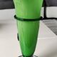 Design Vase in Floral/Yellow Rose shape in relief, corolla-shaped neck. Murano style. High 25 cm
