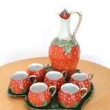 Antique strawberry liqueur service
