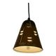 Vintage green and yellow enamel pendant light in good condition