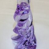 Sèvres crystal lamp signed Torsade purple foot