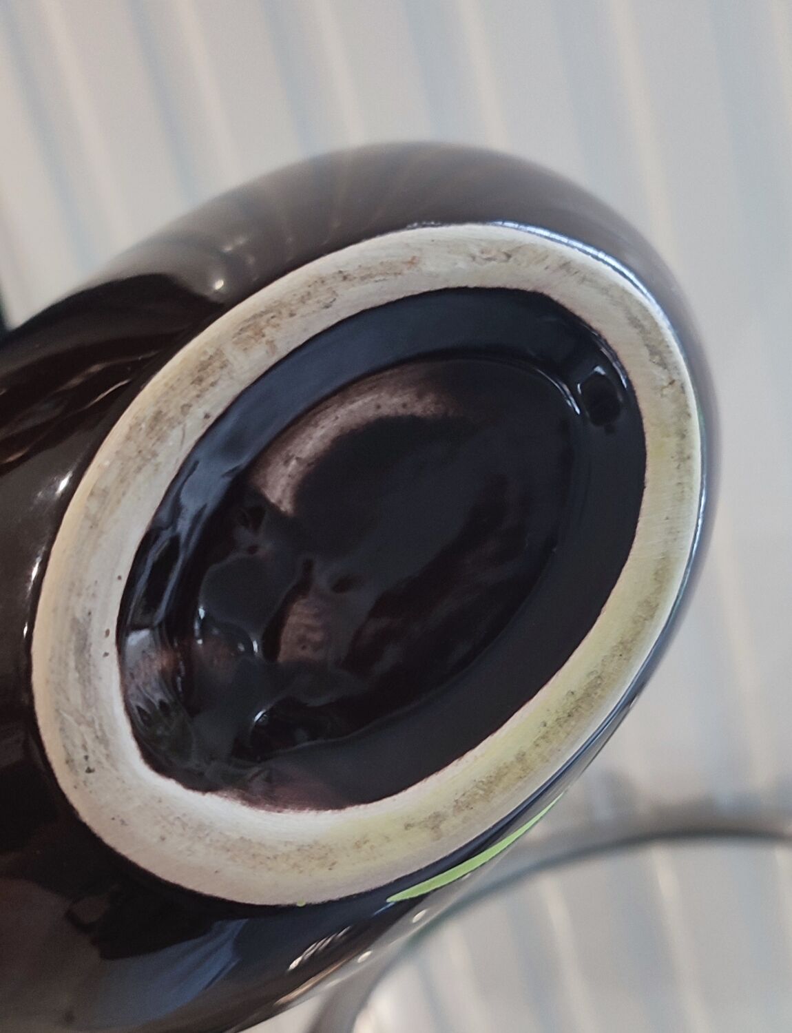 Sculptural ceramic vase, modernist line, designer piece