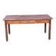 Farm table in oak and white wood 160cm 1 drawer t 20th century