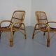 Set of Italian Bamboo Armchairs, 1970s