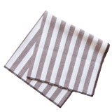 Serviette rayure marron