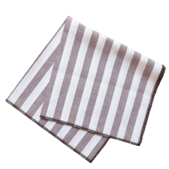 Brown striped towel