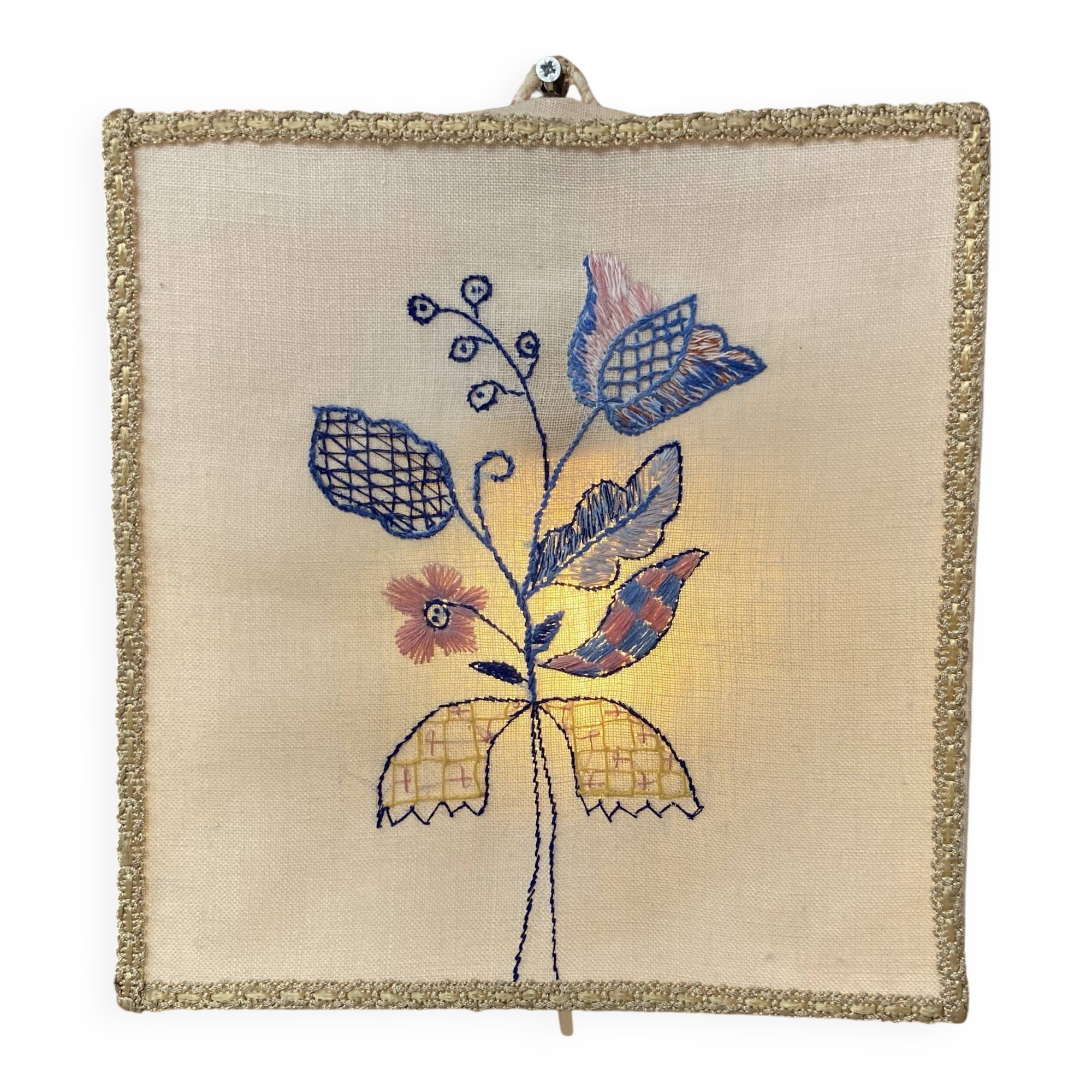 Applique embroidery, Scandinavian design, 1950s