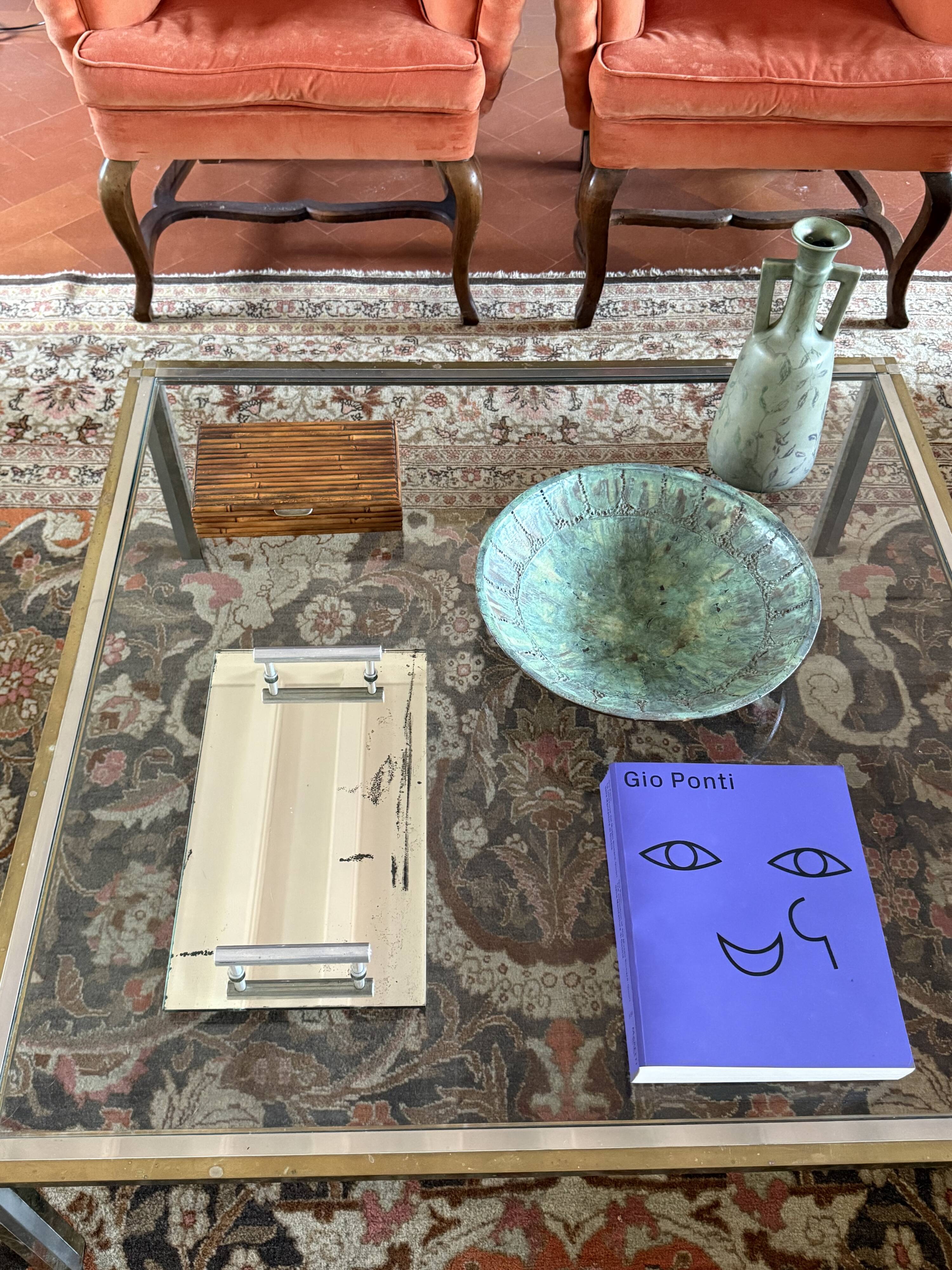 Modernist mirrored tray, France 1960