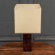 1970 lamp, white plexiglass lampshade, double patina amber base