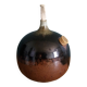 Fig-shaped oil lamp, stoneware soliflore, signed ceramic.