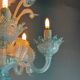 Lustre vénitien en verre de Murano bleu, vers 1950