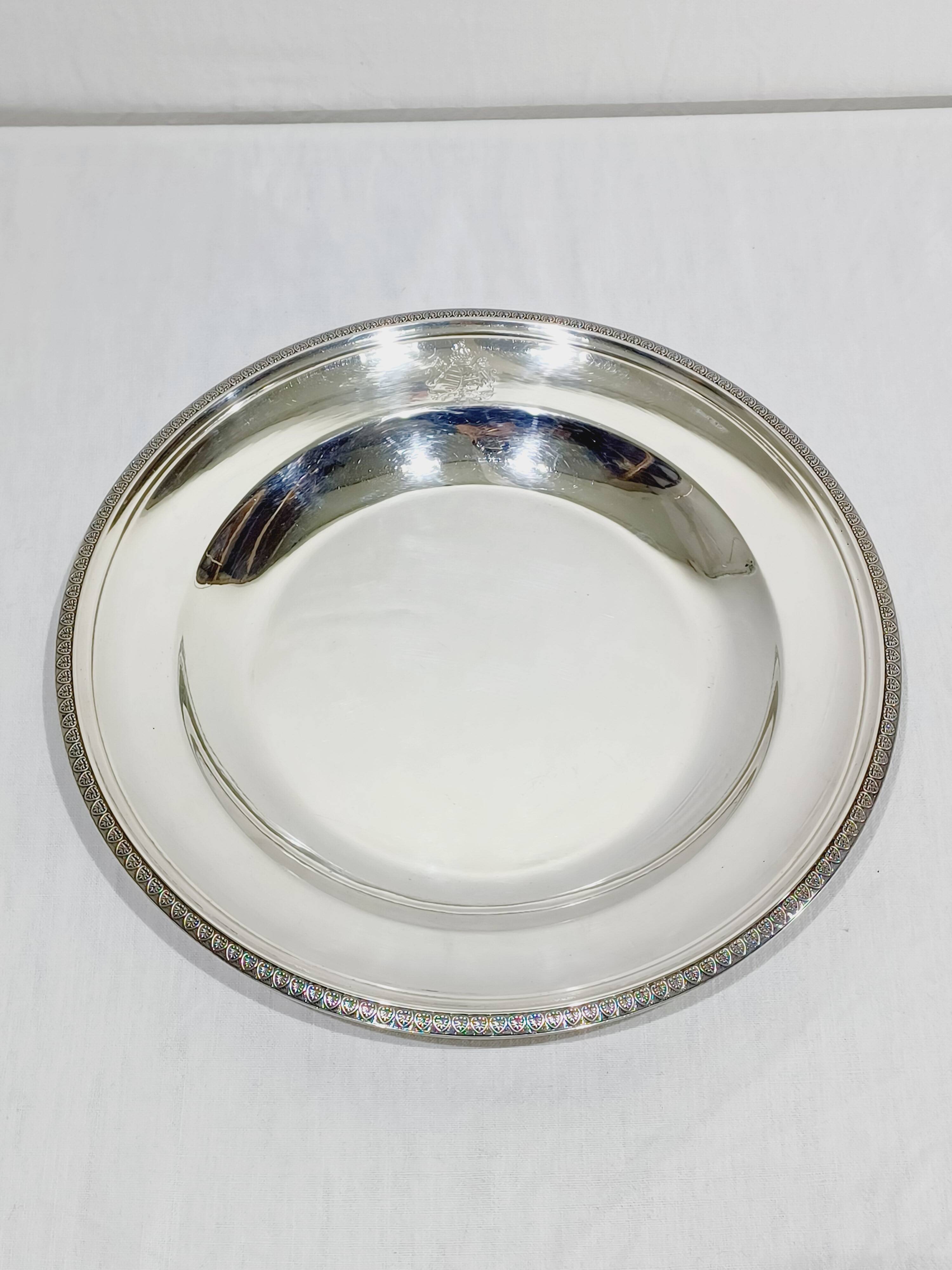CHRISTOFLE - MALMAISON MODEL - SILVER-PLATED METAL PLATTER
