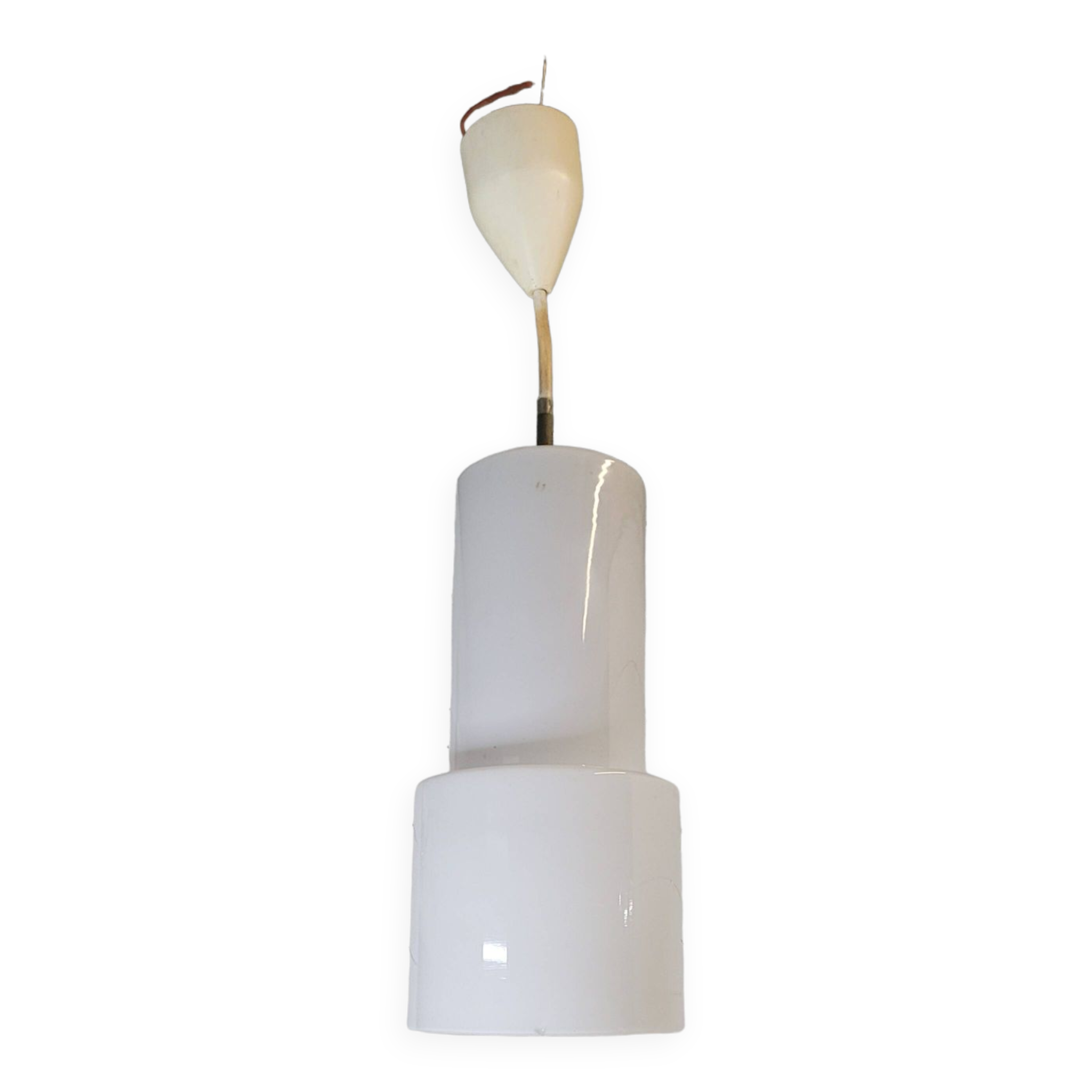Suspension vintage en verre des années 60