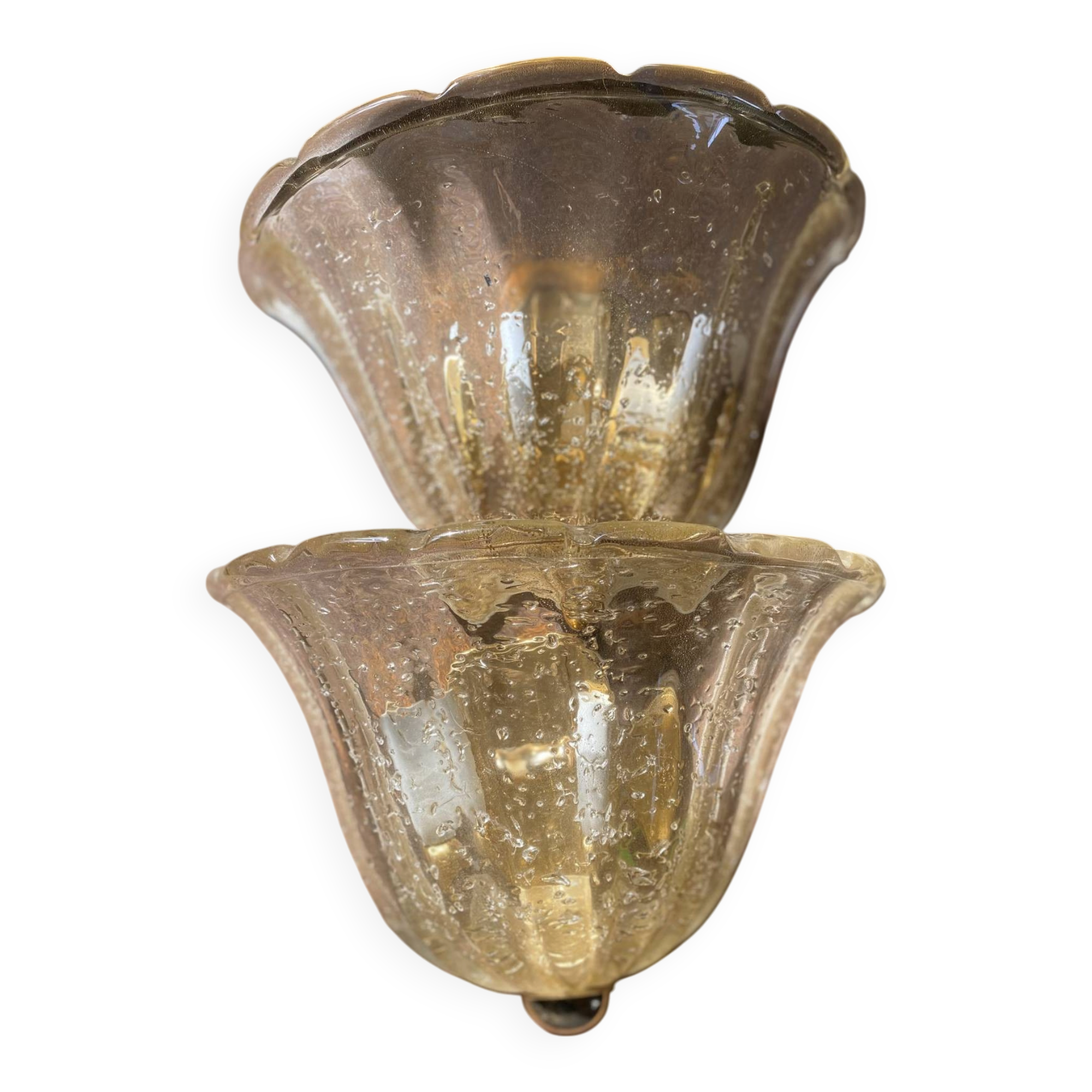 Pair of XXL wall lights in Murano glass – 1960s