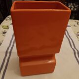 Vase vintage en céramique orange, Italie