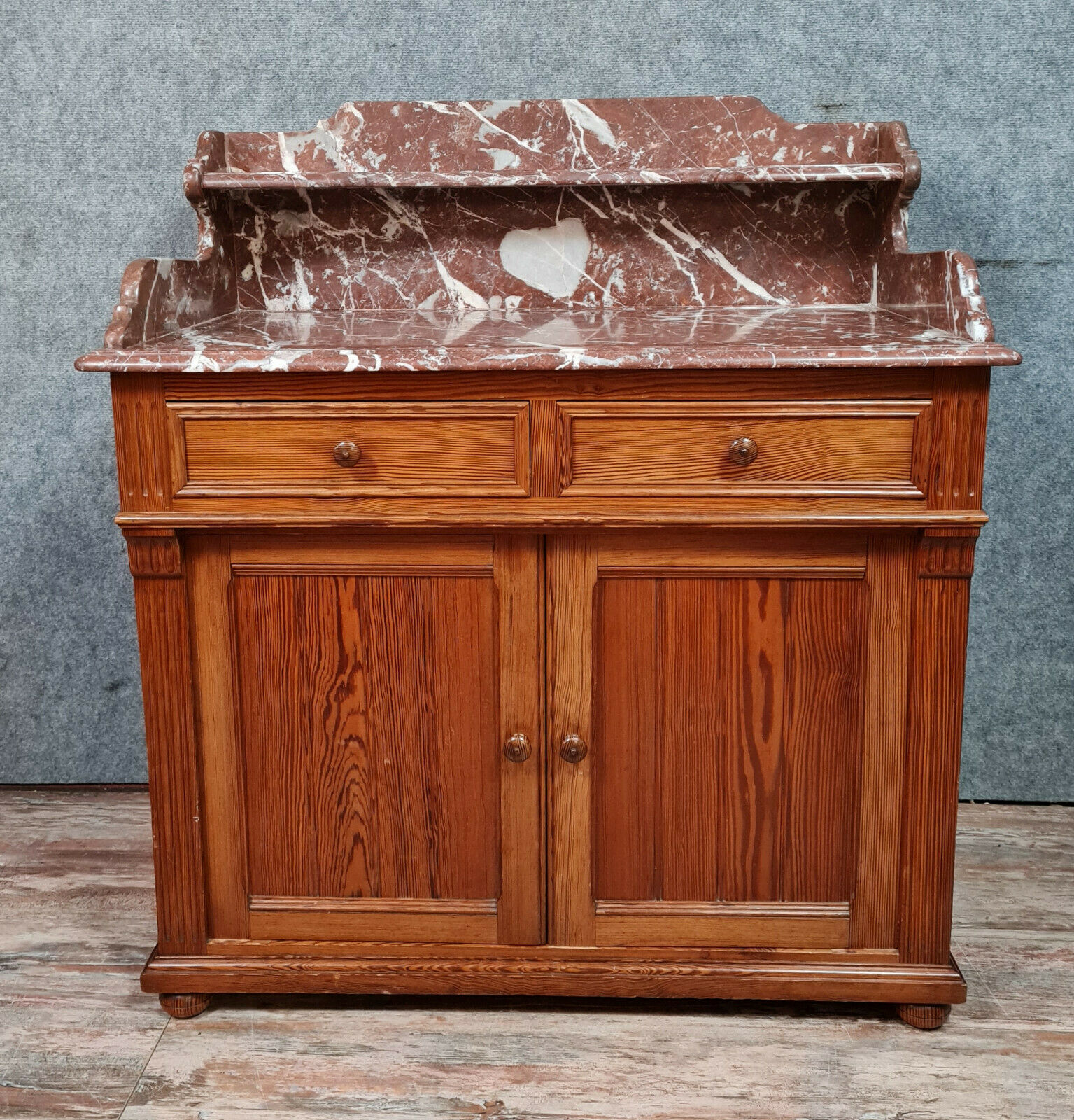 Toilet furniture period 1900 in pine patina honey