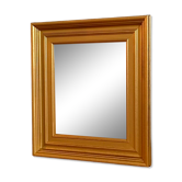 Miroir cadre bois massif dorée