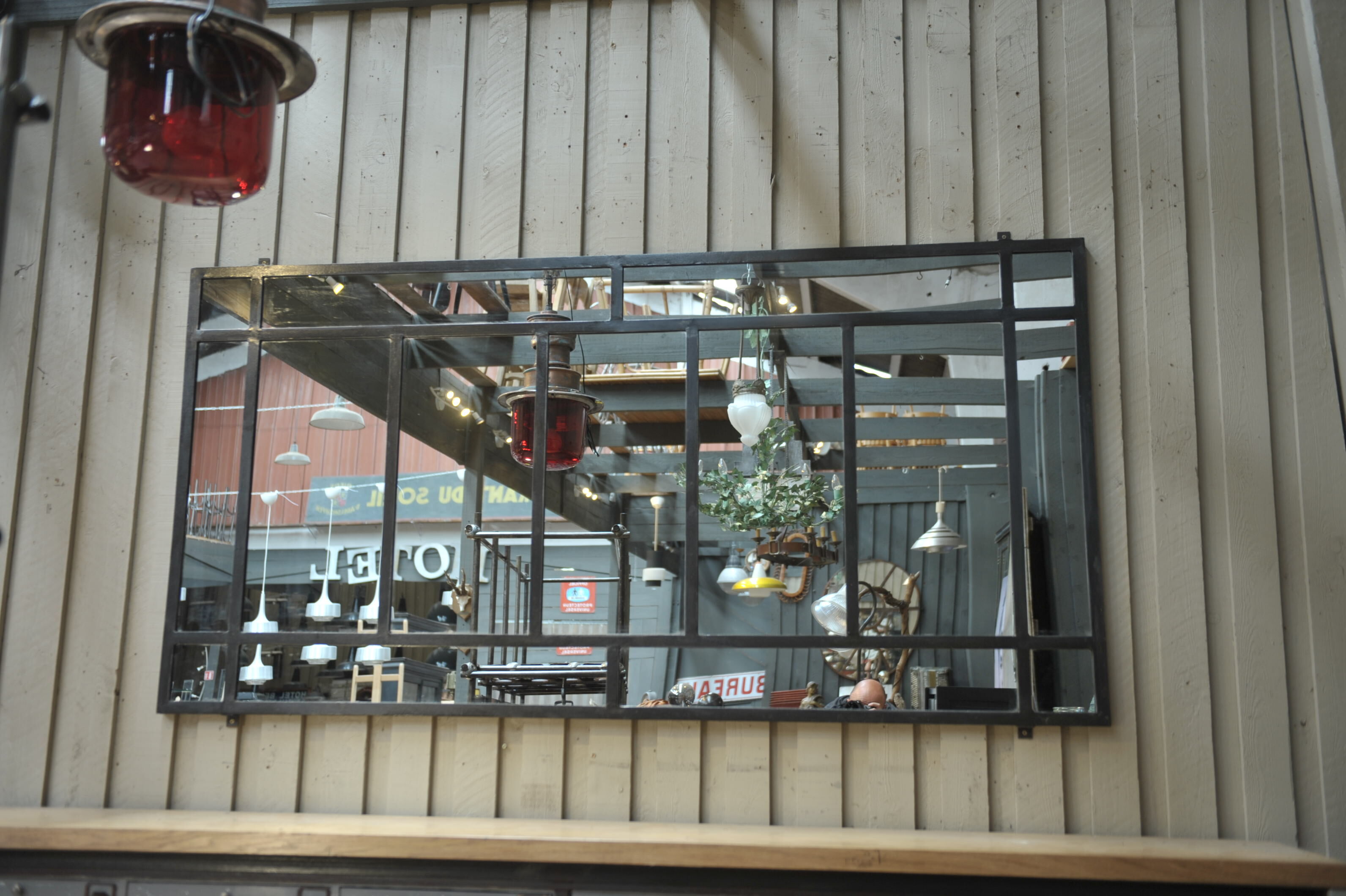 Industrial metal mirror 1930s - 112x221cm