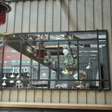 Industrial metal mirror 1930s - 112x221cm