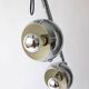 Lampadaire space age en métal chromé avec lumières magnétiques par Reggiani