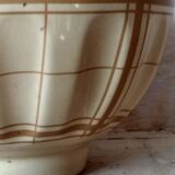 Straw yellow lunch bowl and ochre stripes