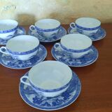 Set of six porcelain cups