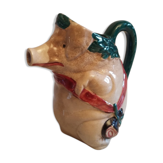 Pichet en faïence d'Orchies petit cochon