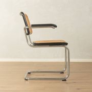 Thonet | Marcel Breuer cantilever chair, Bauhaus era, chrome and Vienna cane, black wood frame