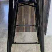Genuine TOLIX H75 industrial high bar stool stackable black