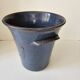 Blue glazed ceramic ice bucket for champagne and wine