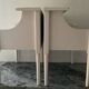 Paire de chevets scandinaves en bois blanc