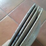 Set of 4 vintage iron earth plates Badonvillier ripe model