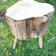 Solid wooden log console table