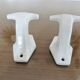 Pair of coat hooks, coat rack, in white porcelain, art deco 30s 40s