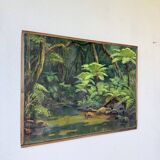 Oil painting "jungle" forest landscape