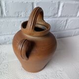 Gargoulette vintage fait main en grès marron vernissé